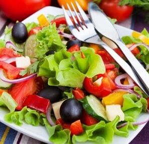 vegetable salad for arthrosis of the shoulder